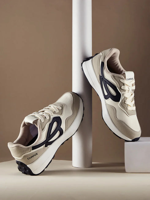 REEGO Off White Men's Sneakers